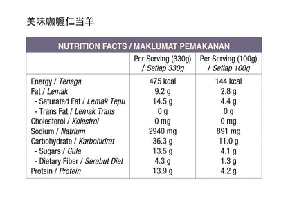 VGEN Vegetarian Plant-Based Curry Rendang Mutton 美味咖喱仁当羊